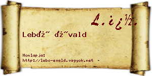 Lebó Évald névjegykártya